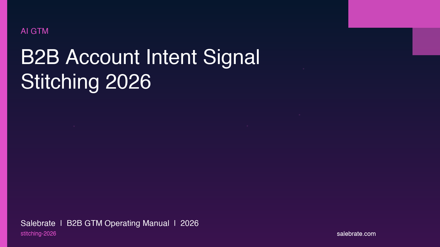 B2B Account Intent Signal Stitching in 2026: 7-Source Federation Architecture for AI GTM Teams