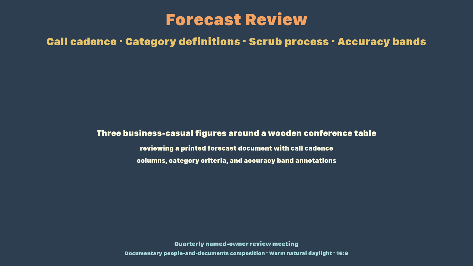 B2B Sales Forecast Cadence Governance in 2026 — Call Cadence, Commit Definitions, Scrub, and Accuracy Measurement