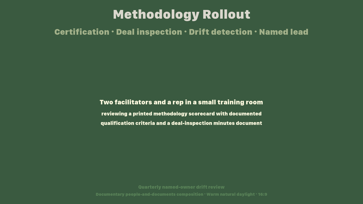 B2B Sales Methodology Adoption Governance in 2026 — Training, Certification, Deal Inspection, and Drift Detection