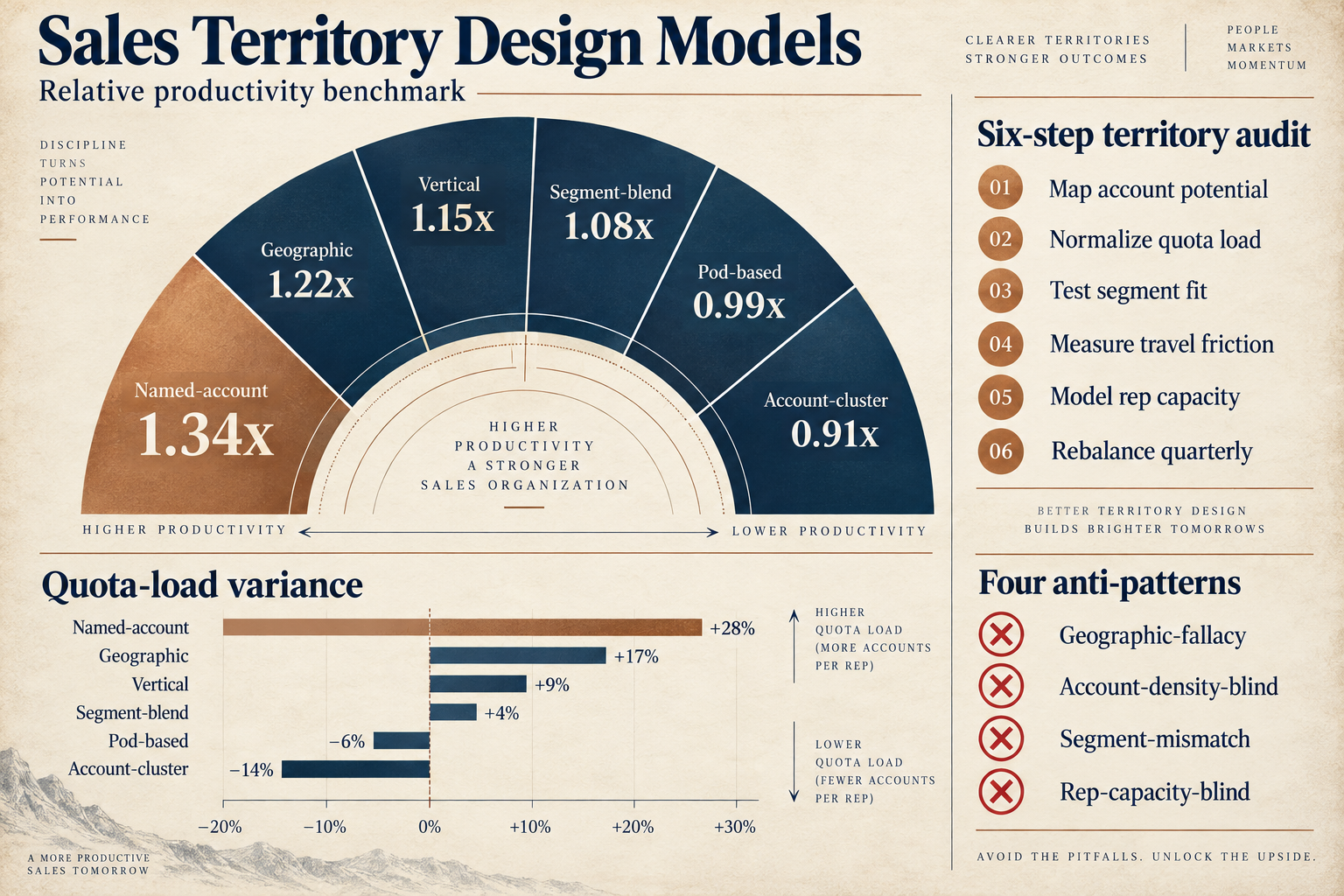 B2B Sales Territory Design in 2026 — 6 Models That Beat the Geographic Fallacy