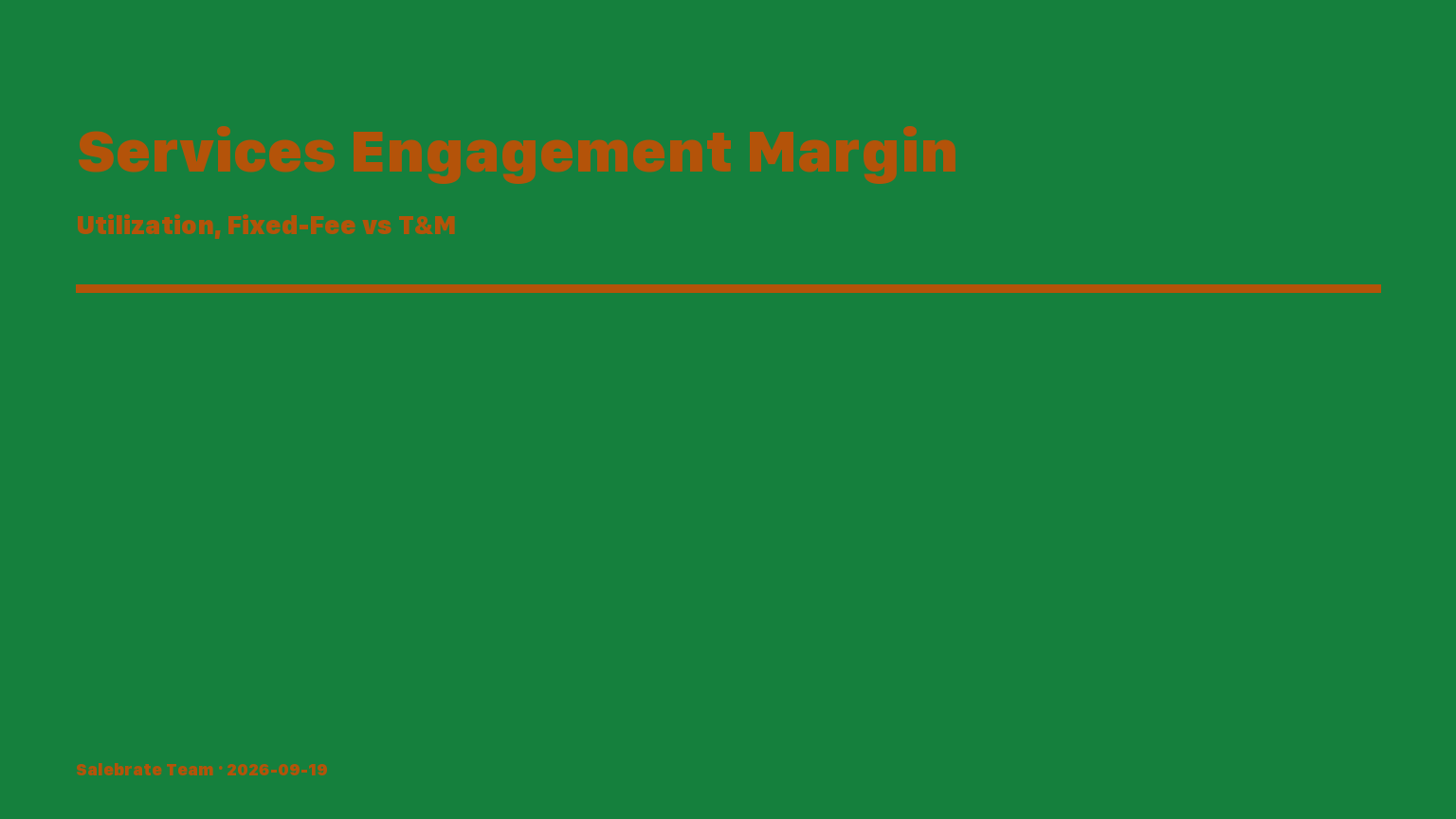 B2B Services Engagement Margin Governance in 2026 — Utilization Bands, Fixed-Fee Discipline, Scope-Creep Controls, and Post-Project Review